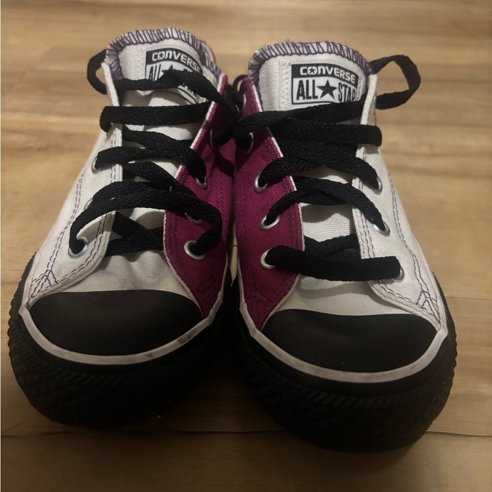 Converse Kids' Fuchsia and White Sneakers